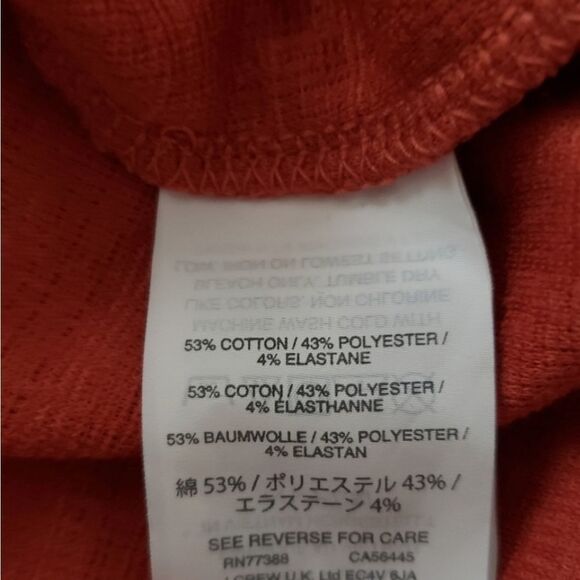 Madewell Off the Shoulder Flutter Sleeve Textured Dress Burnt Orange XXS - Picture 7 of 7